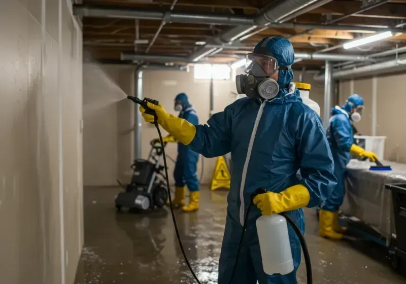 Basement Sanitization and Antimicrobial Treatment process in Highland Park, IL