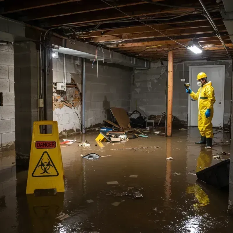 Flooded Basement Electrical Hazard in Highland Park, IL Property